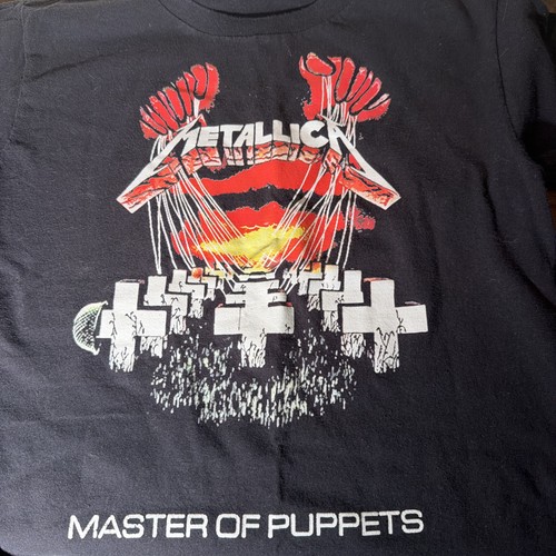 Metallica Master of Puppets Youth XS Black Band T Shirt Gildan Heavy Cotton