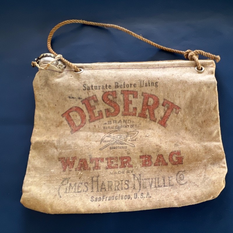 Antique Ames Harris Neville Desert Canvas Water Bag 1920’s