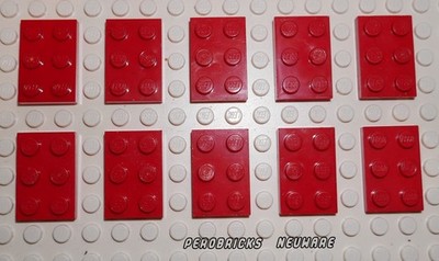 Lego Basic 10 Platten 2x3 #3021 rot NEUWARE