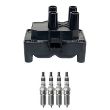 Denso Ignition Coil 4 NGK Ruthenium Spark Plugs Kit For Fiesta 1.6 L4