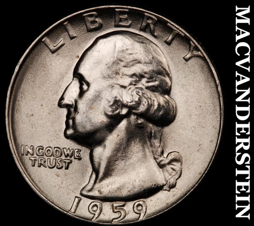 1959 Silver Washington Quarter - Choice Gem Brilliant Unc  Lustrous  #i5246