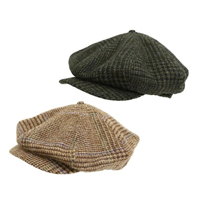 Polo Ralph Lauren Wool Tweed Check Paperboy Cap Driving Hat