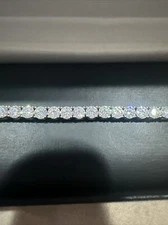 Authentic Diamond Tennis Bracelet 3mm diamonds lab grown.
