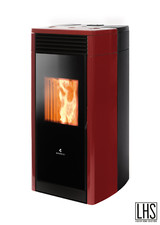 Stufa a Pellet RAVELLI RV 100 11.5 kW ventilata BORDEAUX - Invia mail per sconto