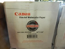New Genuine Canon 0826V689 Fine Art Watercolor Paper 50" X 50' Textured Matte
