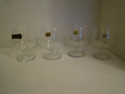 Set Of 4 Bohemia Czech 10 Ounce All Purpose Bar Glasses New In Box