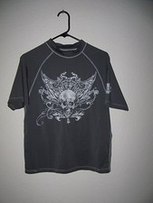 BURNSIDE Short Sleeve Rash Guard - Mens - Gray