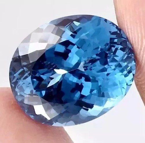 Untreated 9.80 Ct Certified Natural Santa Maria Aquamarine Oval Loose Gemstone - Picture 3 of 4