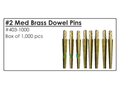 Meta BesQual Dental Lab Master Single Brass Dowel Pins #2 Medium Box/1000