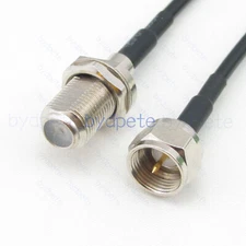 F Male to F Female RG179 Coaxial Cable extend extension Coax Pigtail 75ohm TV