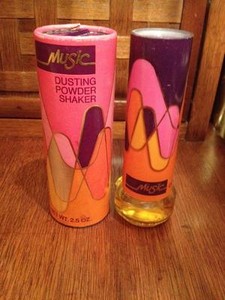 Vintage music dusting powder and perfum