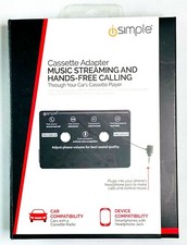 Stream Music  Hands Free on Car Speakers Cassette Player Plug in Headphone Jack