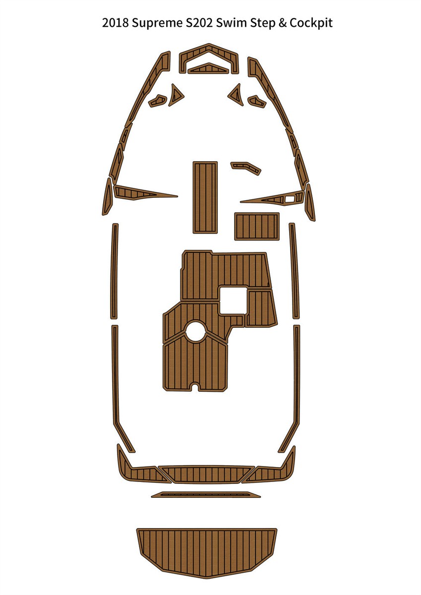 2018 Supreme S202 Swim Step Platform Cockpit Pad Boat EVA Teak