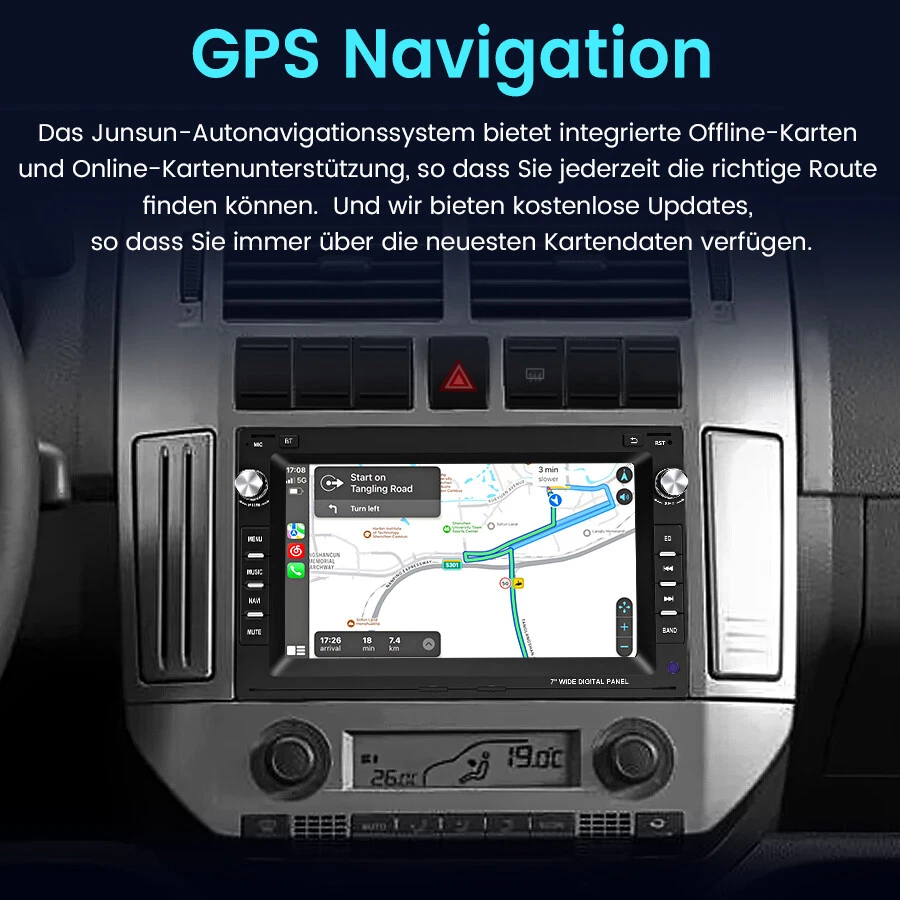CarPlay Android14 Autoradio Für VW Polo 9N Golf 4 Passat B5 T5 GPS Navi RDS 128G - Bild 4 von 4