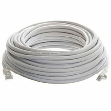 100 FT RJ45 CAT5e ETHERNET LAN NETWORK WHITE CABLE