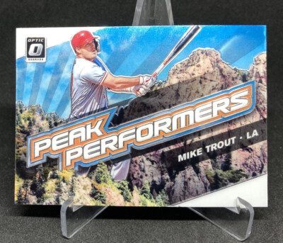 2019 Panini Donruss Optic Baseball Mike Trout Peak Performers Insert Angels