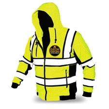 KwikSafety SAGE High Visibility Class 3 Reflective Safety Jacket with Hoodie