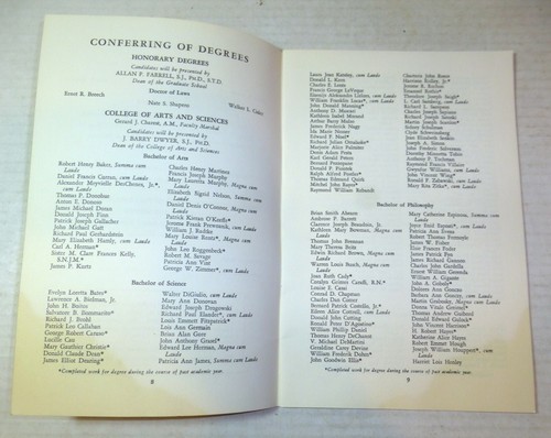 1955 University of Detroit Graduation Program, Michigan - Bild 2 von 3