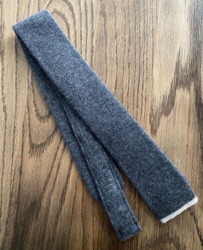 Brunello Cucinelli Knit 100% Cashmere Tie Classic Grey Square End Italy $375