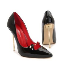12cm Women Shallow Mouth High Heeled Metal Heel Stilettos Party Shoes Club Pumps