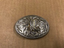 Western Style Boot Design Silver Belt Buckle