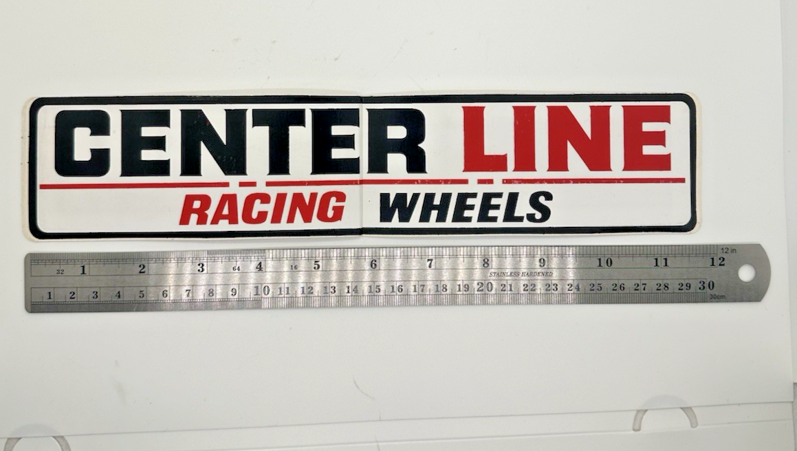 Vintage Center Line Racing Wheels Decal Sticker 12x2.5 for NHRA NASCAR Outlaw