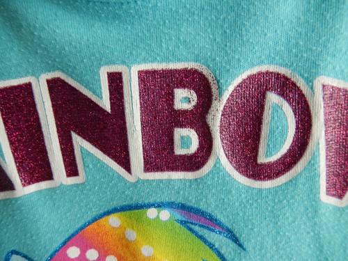 MLP My Little Pony Rainbow Dash Girls T Shirt Glitter Medium 8-10 - Picture 5 of 8