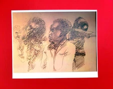 Surrealist impressionistic conte drawing - Studies