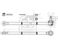 Spurstangenkopf FEBI BILSTEIN 185764 für Suzuki