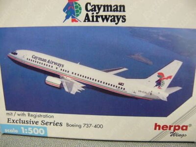 1/500 Herpa Boeing 737-400 Cayman Airways SONDERPREIS 9,99  statt 24  501361