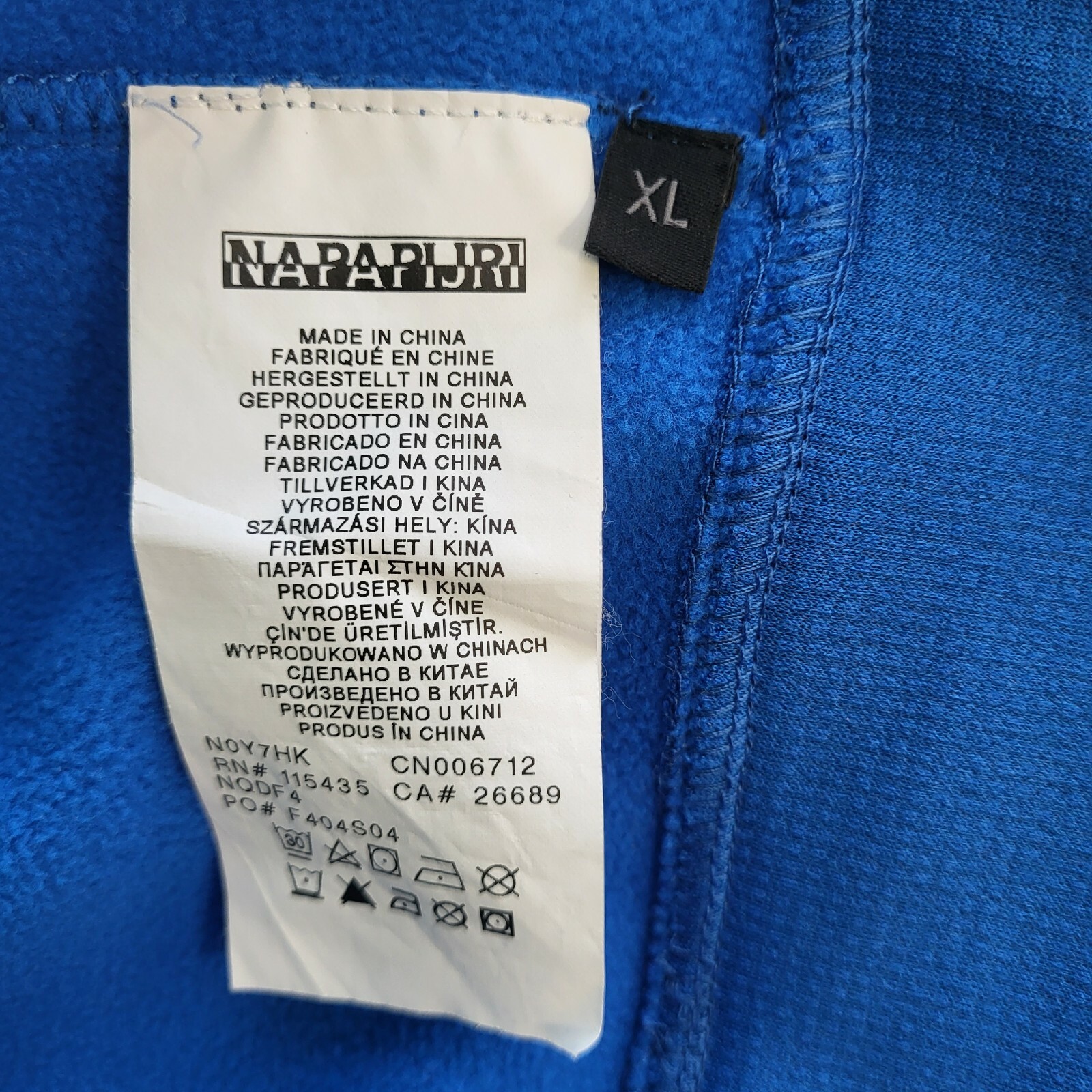 Vintage Napapijri Walking Jacket Blue Hiking Track Style XL eu 56 Men's image 7