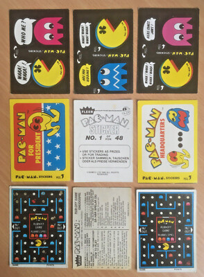 EINZELSTICKER & KARTEN Vintage Pac-Man - Namco Fleer 1982 PacMan Sticker