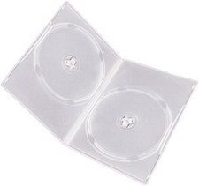 7Mm Slim Clear Double CD/DVD Case, 100 Pieces Pack. 2 Discs Capacity per Case 