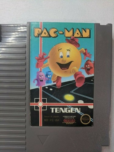 Pac-Man grauer Karton Nintendo NES authentisch Original-Zubehör-Hersteller Spiel nur Cartridge - getestet - Bild 2 von 9