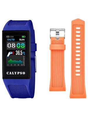 Calypso K8501/2 Damenuhr Kautschuk Smartime blau