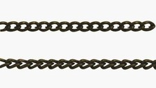 A Pack of 18" Antique Bronze plated Very fine Curb chains. 1mm wide.  w1399ab