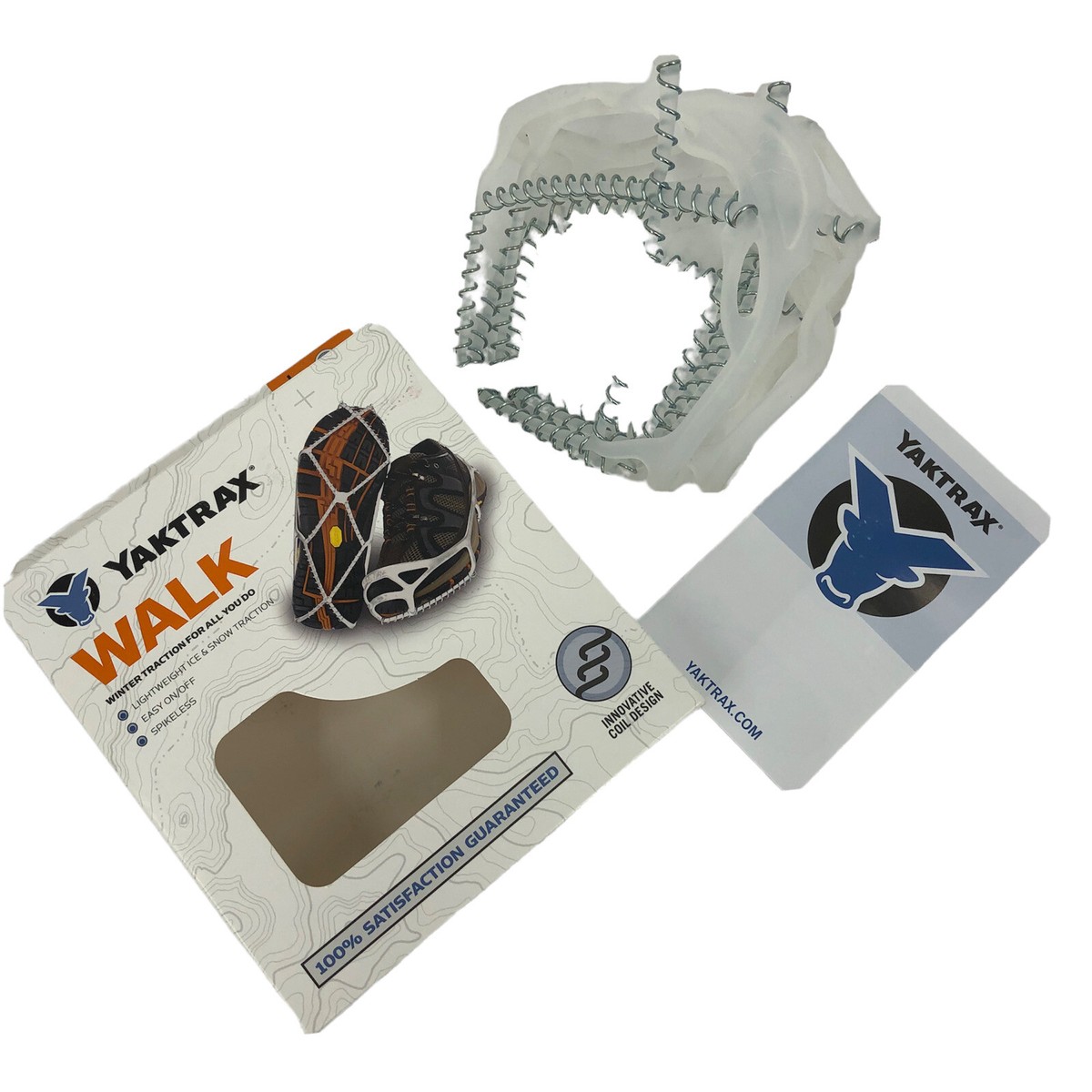Yaktrax Walk – Traction Hiver Sans Pointes Pour Neige Et Glace – Taille Petit (Neuf Boîte Ouverte)