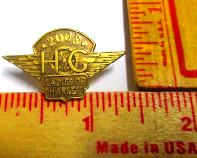 2008 HOG Ladies of Harley pin HD motorcycle collectible biker chick vest pinback