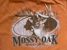 Vintage Mossy Oak Orange Long Sleeve Graphic T-shirt Men’s Large 