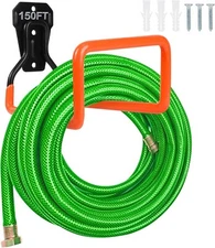 Garden Hose Holder Wall Mount - Heavy Duty Water Hose Holders for Outside, Metal
