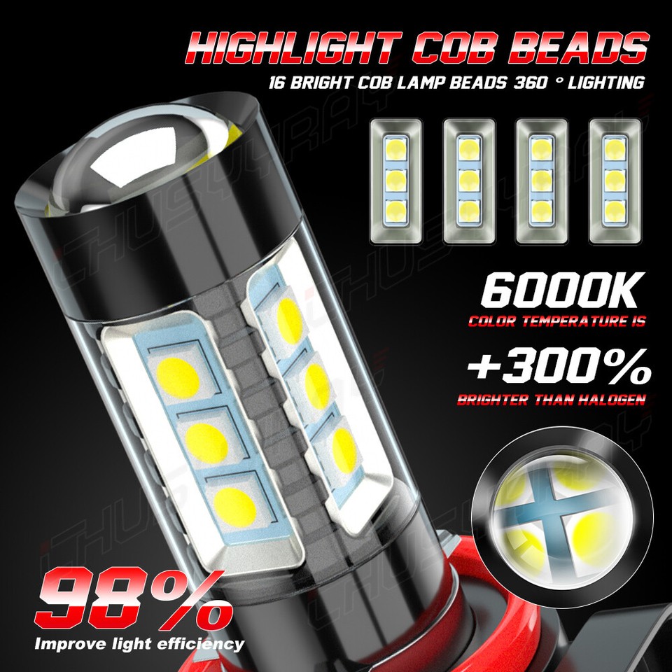 For 2005 2006 BMW X5 H1+D2S+H11 LED / HID High Low Beam Fog Light