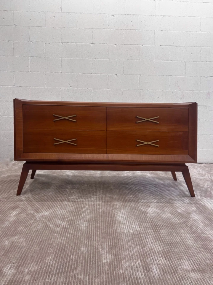 Rare mid century modern Paul Frankl X Pulls four drawer dresser  - Image 2 of 4