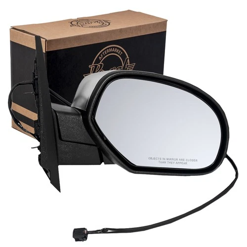 Power Mirror For 2007-2013 Silverado 1500 Brushed Chrome Cover Heated Right