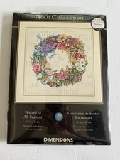 Dimensions Gold Collection Wreath of All Seasons Cross Stitch Kit 35040 NEW
