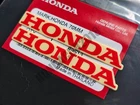 2 PCS FOR HONDA TEXT STICKER LOGO DECAL EMBLEM FUEL TANK FAIRING RED  70 mm