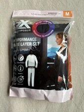 Zeroxposur Girl's Performance Base Layer Set Black Shirt and Bottom Medium New