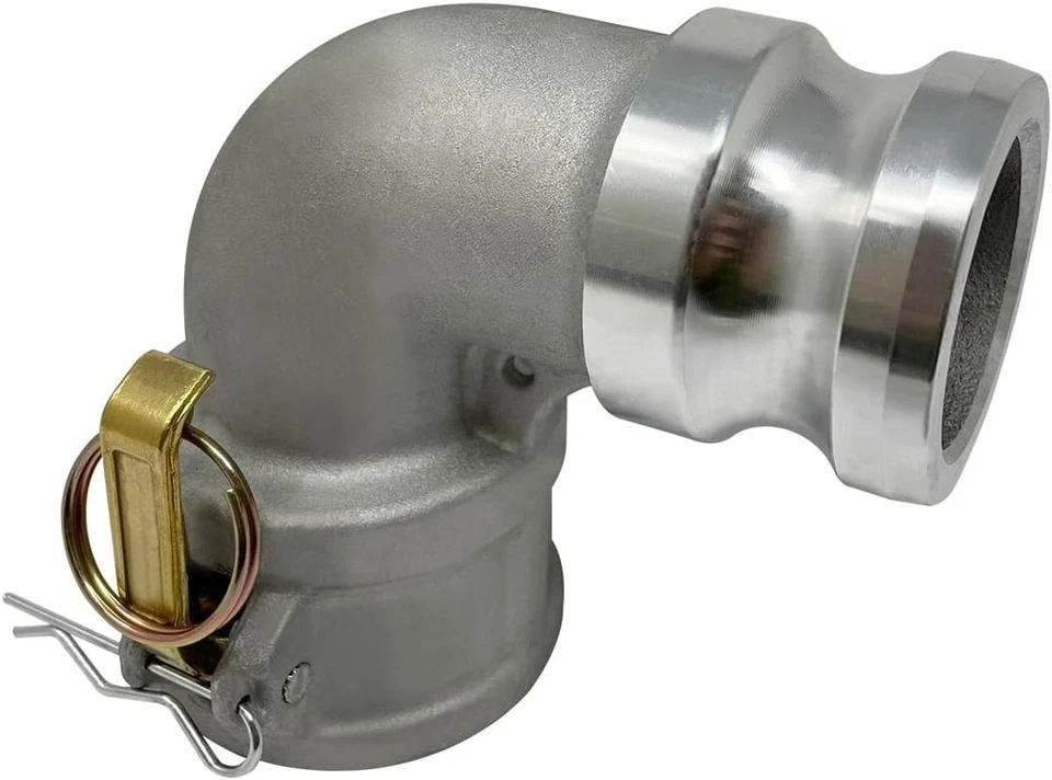 Aluminum 2" Female to Male Camlock 90° Elbow Hose Fitting - CAM-20-DA90-AL - Image 3 of 4