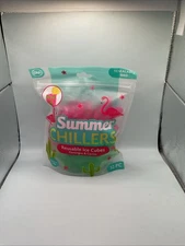 32 Pieces Summer Chillers  Cactus Flamingos Camper REUSABLE ICE CUBES