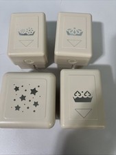 Martha Stewart Crafts Frame Border Punch  s Lot Of 4 All over Stars, Crown As Is.