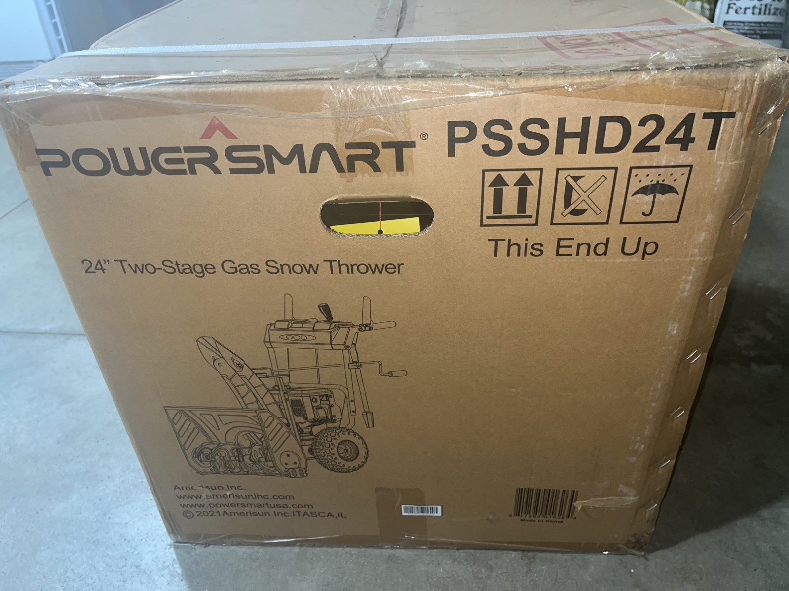 PowerSmart PSSHD24T Two Stage Snow Blower - Black/Red